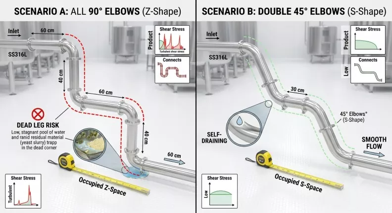45° Tri Clamp Elbow